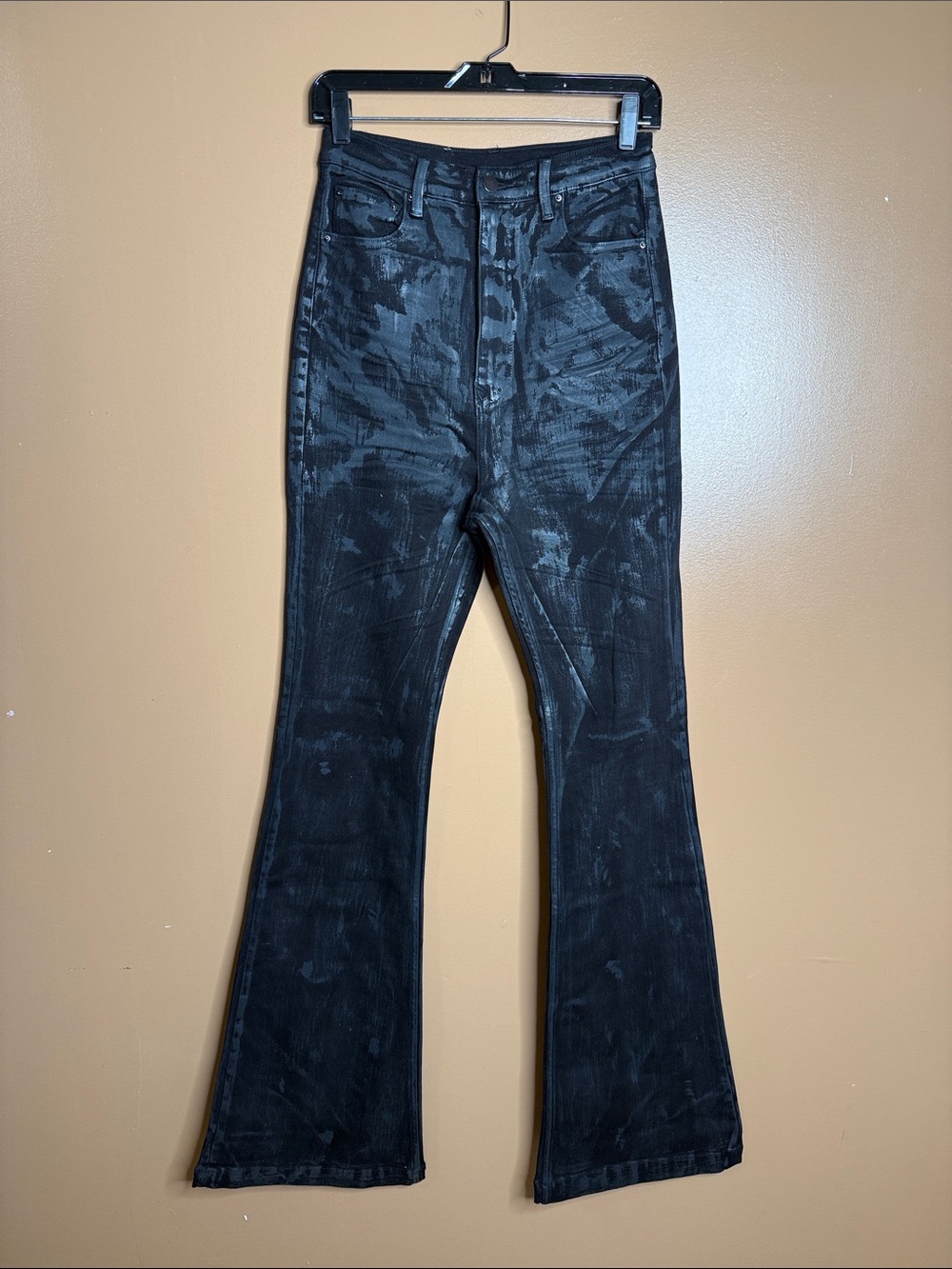 MNML Black Washed Flare Jeans